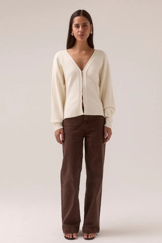 SENTIMENT KNIT CARDI - CHALK