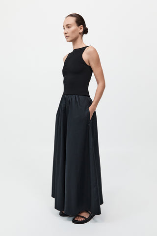 Bateau Cut Out Dress, Black