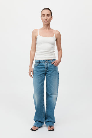 90s Low Rise Jeans, 90s Blue