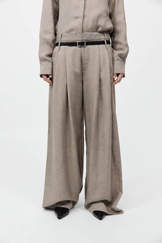 Melange Double Loop Pants, Rye