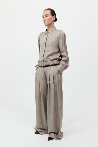 Melange Double Loop Pants, Rye