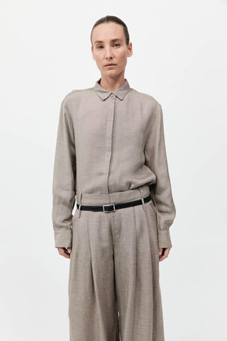 Melange Double Loop Pants, Rye
