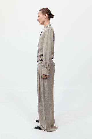 Melange Double Loop Pants, Rye