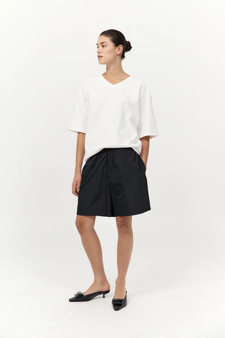 Black Paper Taffeta Short