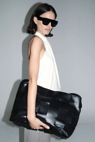 Oxford Halter Tie Back Top, White