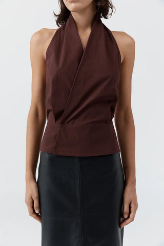 Halter Wrap Top, Liqueur