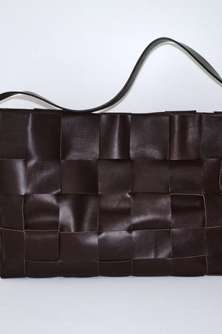 Chocolate Woven Tote Large