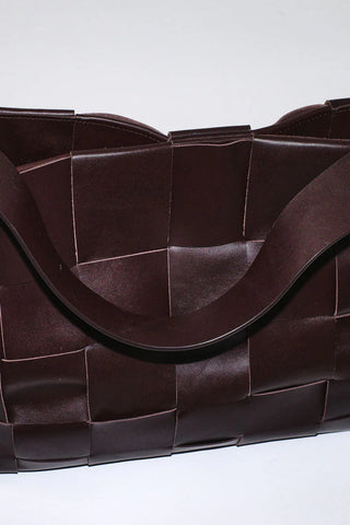 Chocolate Woven Tote Large