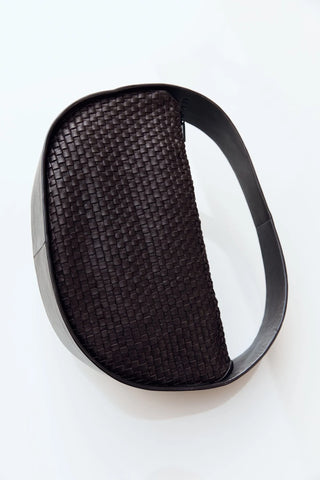 Woven Petit Arc Bag, Chocolate