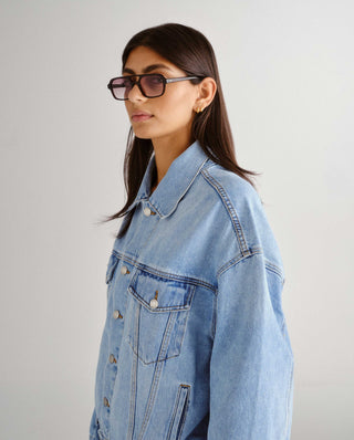 The Dusty Sunglasses by Luv Lou in colour Wine