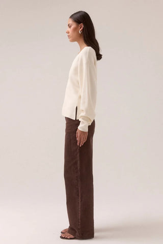 SENTIMENT KNIT CARDI - CHALK