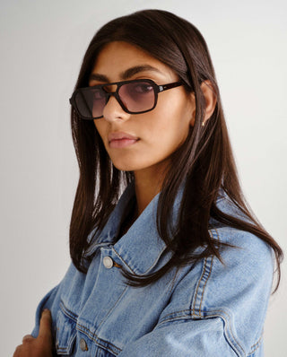 The Dusty Sunglasses by Luv Lou in colour Wine