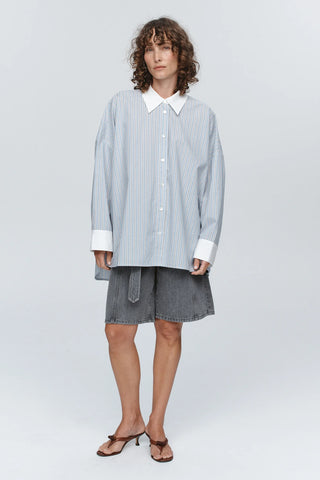Edie Shirt, Bleu Stripe