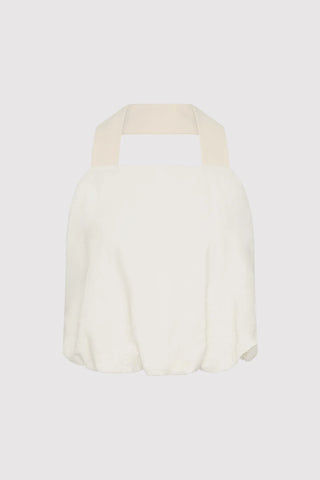 Cloud Twist Halter Top, Off White