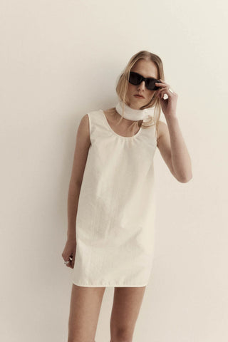 Gigi Mini Dress in Textured Cotton