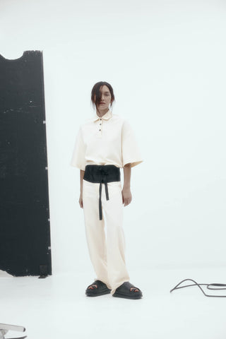 Short Sleeve Orwell Polo, Cream