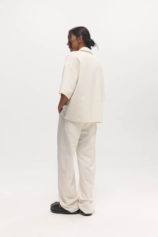 Short Sleeve Orwell Polo, Cream