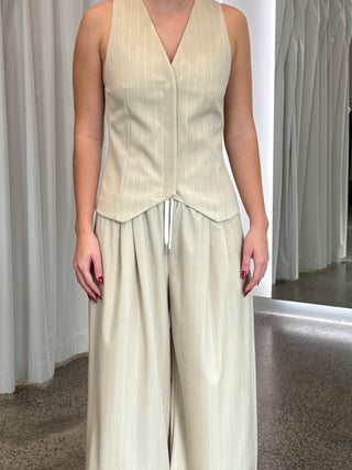 Pinstripe Wool Vest