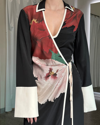 Florian Wrap Shirt Dress, Wildflower Floral
