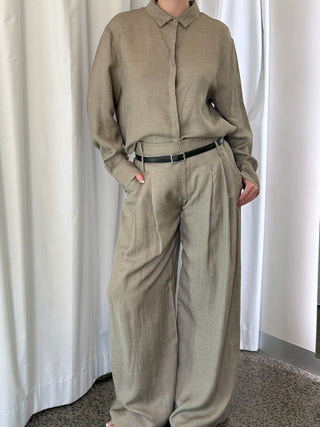 Melange Double Loop Pants, Rye