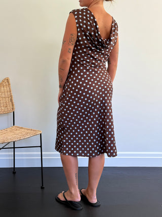 Leo Dress, Chocolate Polka Dot