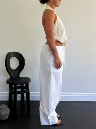 Cloud Twist Halter Top, Off White