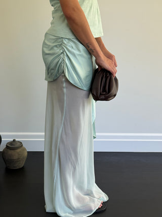Vesper Silk Skirt, Seafoam