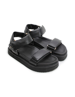 maja platform, la tribe, platform sandals, black platform sandals, two strap platform sandal, dressy sandall, supportive sandal