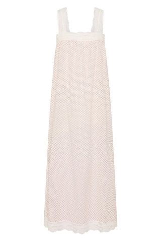Marlowe Dress, Cream & Red Polka Dot