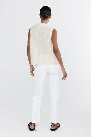 jai vest, marle, white knit vest, off white knit vest, cropped knit vest, everyday knit vest