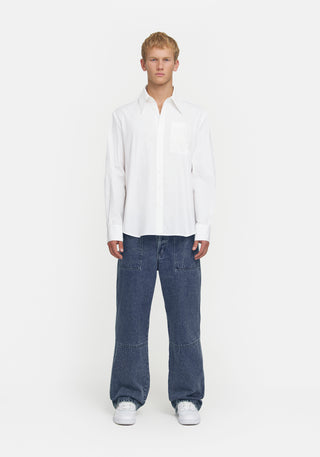 proclaim shirt, vik & woods, oversized shirt, oversized white shirt, organic shirt, white button up, unisex shirt, collared shirt