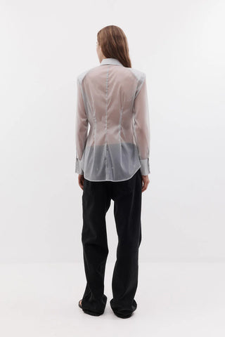 Sheer button up blouse