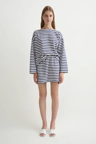 Haisley Top, Navy Stripe