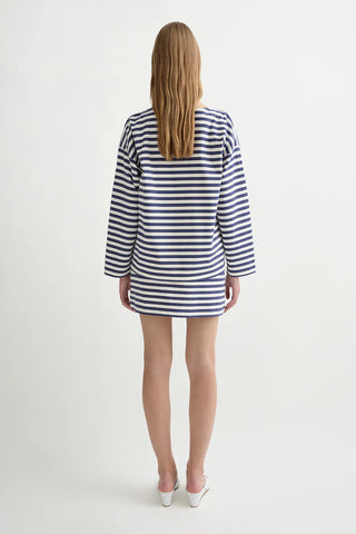 Haisley Skirt, Navy Stripe