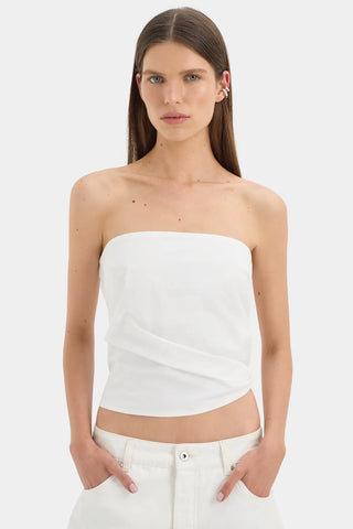 Strapless white top