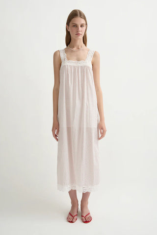 Marlowe Dress, Cream & Red Polka Dot