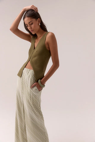 SENTIMENT KNIT TOP, OLIVE