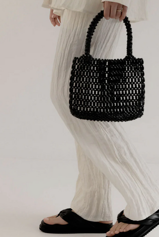 Black Beaded Bag