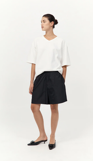 Black Paper Taffeta Short