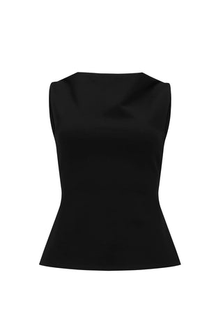 bea top, harris tapper, high neck top, dressy top, classy top, tight fitting top, black going out top