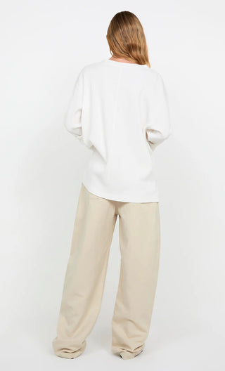 SILO LONG SLEEVE TOP - White