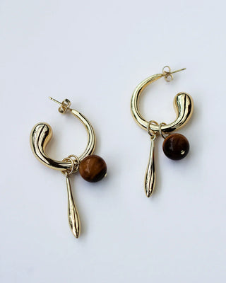 Swirl Statement Charm Earrings