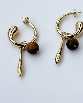 Swirl Statement Charm Earrings
