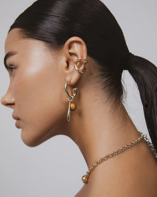 Swirl Statement Charm Earrings