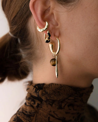 Swirl Statement Charm Earrings