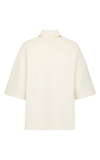 Short Sleeve Orwell Polo, Cream