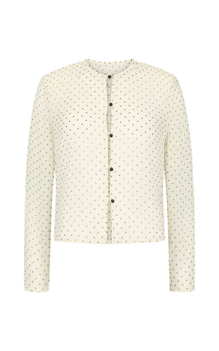 Eileen Top, Cream Polka Dot