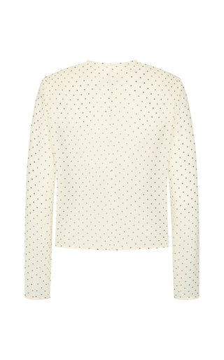 Eileen Top, Cream Polka Dot