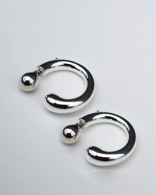 Reversed Hoops Sterling Silver Plating