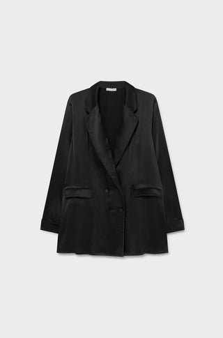 relaxed blazer, silk laundry, silk laundry australia, silk blazer, oversized blazer, black blazer